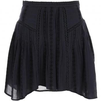 Isabel Marant Étoile Jorena Mini Skirt with Lace Inserts - Size 34 - Black