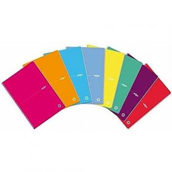 Cuaderno tapa polipropileno Dequa 80h 90g cuadrícula 4x4 Fº colores surtidos