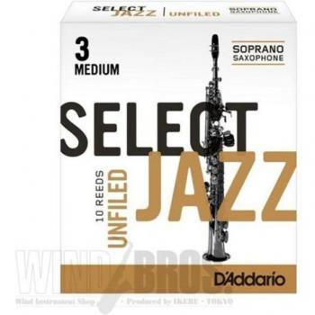 D'Addario Rico Select Jazz Unfiled Reeds for Soprano Saxophone (Box of 10)