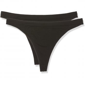 Unno DIM Basic Sin Costuras Pack x2 Dim Basic Tanga, Negro