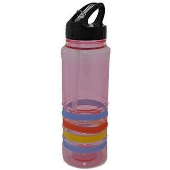 Shine 700 ml con pajita Tritan Rosa Botella de agua Deportes Salud Gimnasio Ciclismo libre de BPA