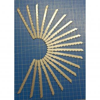 SBS® HGS 14 Cuchillas para serrucho de calar, 100 mm de largo, 20 unidades, para madera y plástico, AEG, Bosch, Makita, Metabo, De Walt