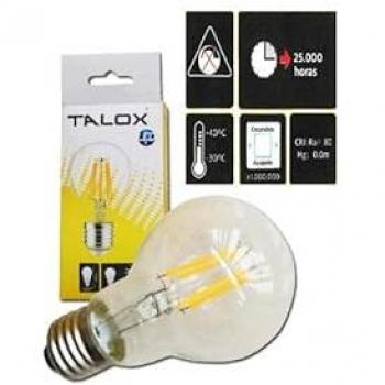 Bombilla LED Filamento A-60 E27 4W 3000K 320 Lúmenes TALOX