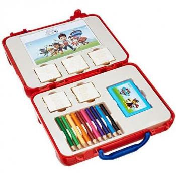 Multiprint Valija Travel Set Paw Patrol Boy, Made in Italy, Libro para Colorear, con Rompecabezas y Lápices, Set Sellos Niños Persolanizados, en Madera y Caucho Natural, Tinta Lavable no Tóxica, Idea de Regalo,, 42903