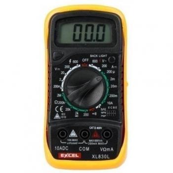 Mondpalast XL830L - Dispositivo con funciones de voltímetro, multímetro, ohmímetro, amperímetro, color negro y amarillo