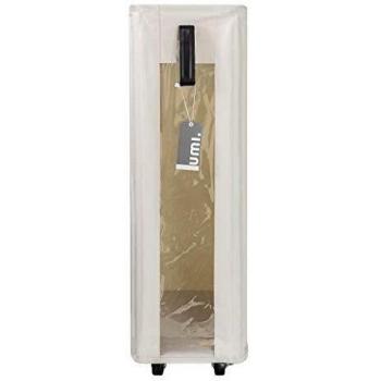 UMI Cesto de Ropa Rodante Grande con Ruedas Cesto de Ropa Delgado con Ventana Transparente Cesto de Ropa Sucia Alta Cesto de Almacenamiento de Ropa Delgada Beige