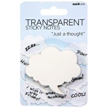 Suck UK - Notas adhesivas de bocadillo de cómic transparentes