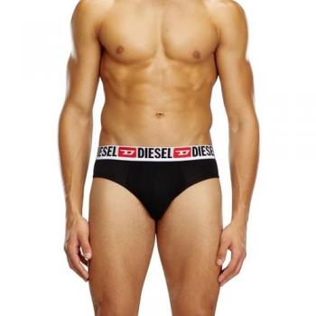 Diesel Andre 3-Pack Black Cotton Briefs for Men - Size XL