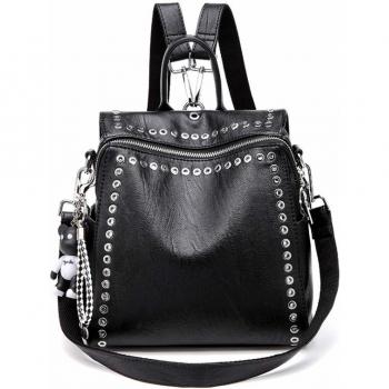 Bolsos Mochila Mujer Antirrobo Bolso de Hombro, JOSEKO Mochila de Piel Cuero Casual Mochilas Vestir Impermeable Bolsa Bandolera con Práctico Toma De Auriculares para Compras Viaje Gran Capacidad