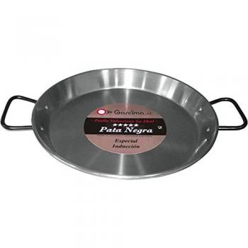 La Ideal Paellera de Acero Pulido Pata Negra, 42 cm
