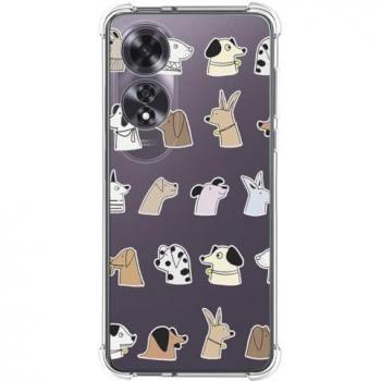Funda Antigolpes de Silicona para Oppo A60 4G con Diseño de Perros y Dibujos