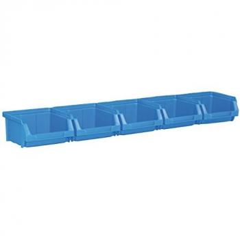 Gavetas Organizadoras Apilables Simon Rack, 5 Unidades, Plástico Azul, 52x100x95 mm