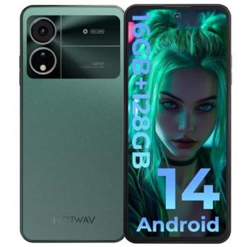 Smartphone HOTWAV Note 12 (2024) Android 14.0, 6.8 Display, 48MP + 16MP + 0.08MP Cámara, 6GB RAM + 128GB ROM,