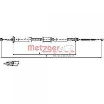 Cable de freno de mano Metzger 12.0764 para Ford Ka, trasero derecho, compatible con freno a tambor