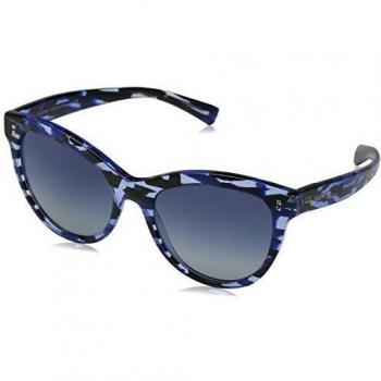 Valentino Women's 0VA4013 50384L 54 Sunglasses, Stripped Blue Havana/Gradientazure