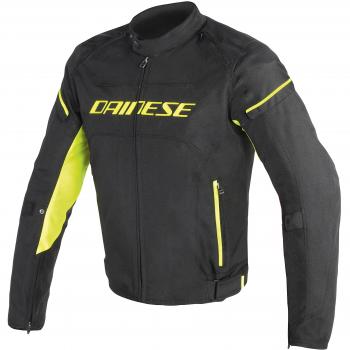 Dainese 1735191_N49_52 Chaqueta para moto, Negro/Fluo Amarillo, 52