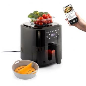 Pack Freidora de Aire InnovaGoods 5L 1500W con Báscula y Cesta de Silicona Plegable