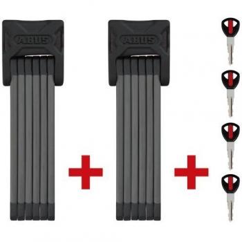 ABUS Faltschloss Bordo Twinset 6000/90 Candado, Unisex, Negro, 70mm