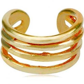 Córdoba Jewels | Pendiente de Plata de Ley 925 bañada en oro. Se vende por unidad con diseño Mini Arito Gold