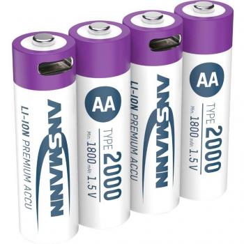 Ansmann 1312-0036 Batería recargable AA de Ión de litio