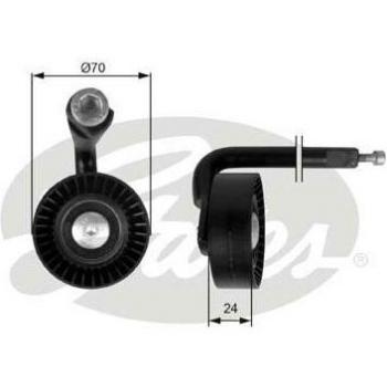 Polea tensora GATES T39020 para correa de distribución y polea guía/deviadora para correa poli V DriveAlign®