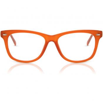 Square Full Rim Plastic Kids' Prescription Glasses - Orange - Size 45 - Blue Light Block Available - SmartBuy Kids