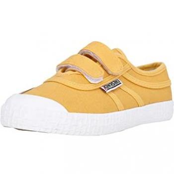 Zapatillas Kawasaki Original Unisex para Niños con Velcro, Color Amarillo, Talla 35, Tela, Planas, Casual - Moda Infantil 2024