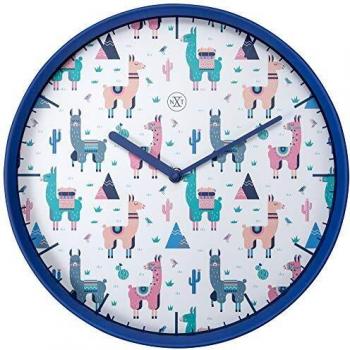 Reloj de pared NeXtime Alpaca Ø 30 cm Plástico Azul