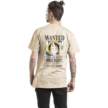 ABYstyle - UNA Pieza - Camiseta - Wanted Luffy - Hombre - Arena