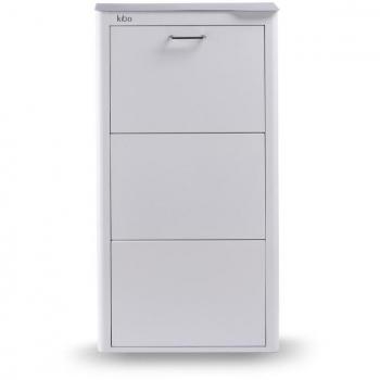 Mueble Zapatero Metálico KIBO - 3 Compartimentos, 3 Colores (Blanco, Negro, Arena)