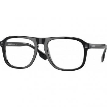 Burberry Be2350 Neville Optical Glasses, Color: 3001 Black, Size: 56 MM, Style: Square, Gender: Male