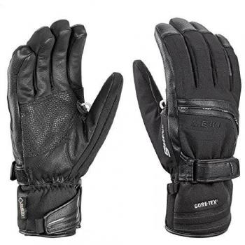 Leki Peak S GTX - Guantes de esquí, otoño/invierno, unisex, color negro, tamaño 9