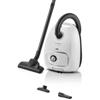 Aspiradora con Bolsa Bosch BGB41WH1, 600W, Rango de Acción 11m, Bolsa de Polvo XL, Accesorios Integrados, Color Blanco