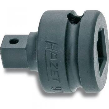 Adaptador de reducción HAZET 9007S, cuadrado hueco 12,5 mm (1/2) a cuadrado sólido 10 mm (3/8), longitud 37 mm