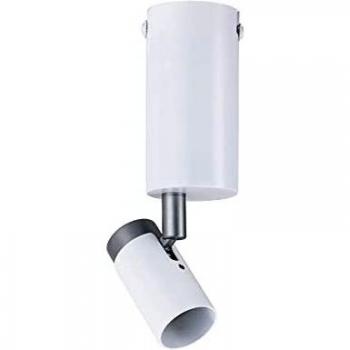 Lámpara de Pared y Techo Paulmann Runa GU10, Blanco y Gris, Sin Bombilla, Regulable