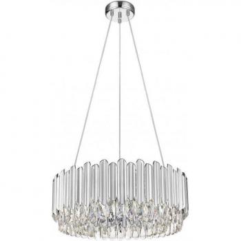 Lámpara colgante Granada Cromo 6 bombillas 43cm de cristal cromado