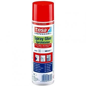 tesa TE60022-00000-02 Spray de Adhesivo Extra Fuerte, Standard, 500 Ml