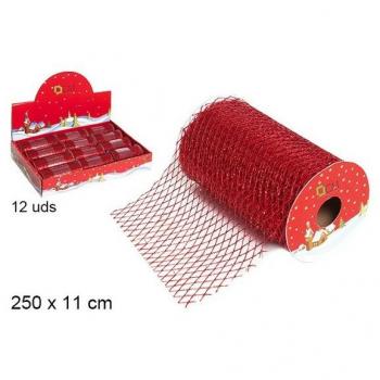 Cinta Navidad Roja 250x11cm - Decoración Navideña