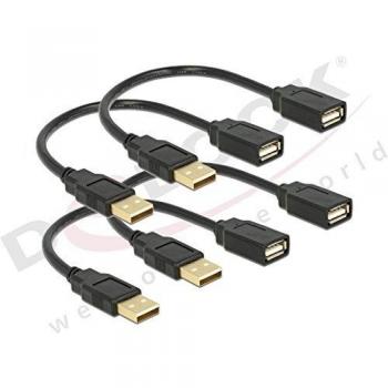 DeLOCK Kabel USB 2.0 Verlaengerung, A/A 15cm S/B - Cable USB