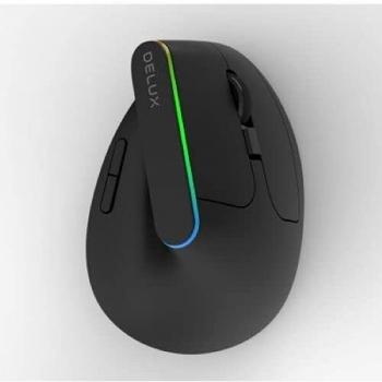Delux M618DB Mouse RF Wireless + Bluetooth Óptico 4000 DPI