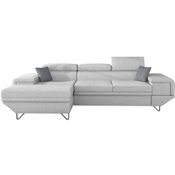 Sofá rinconero Comfivo 263 con función de descanso y caja de ropa de cama, 290x171x71cm
