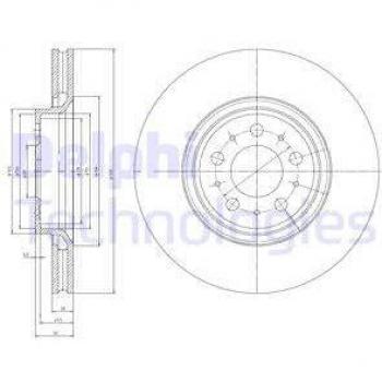 Disco de freno DELPHI BG4071 con características de alta calidad, diseño optimizado para una mejor disipación del calor, resistencia a la deformación y durabilidad, compatible con diversos modelos de vehículos