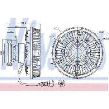Ventilador de radiador con embrague viscoso Nissens 86081