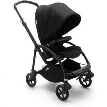 Bugaboo Bee 6, Nuestro Mejor Cochecito de Ciudad, Tamaño Pequeño y Diseño Compacto, Ligero, Pliegue a una Mano, Chasis Negro y Capota Negra para el Sol