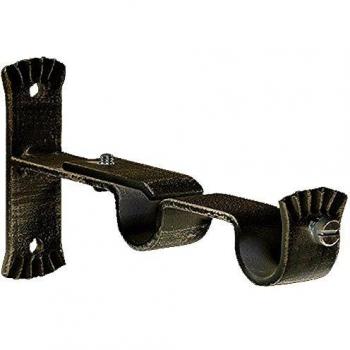 Riel Chyc 5432025 Soporte Doble Forja Ø20 Negro/Dorado