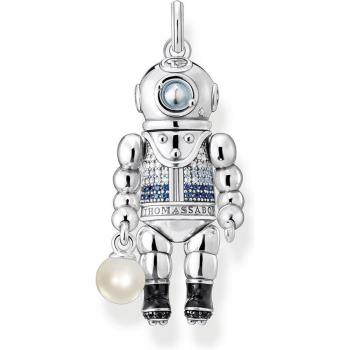 Colgante Thomas Sabo buceador con perla y piedras azul PE933-516-7