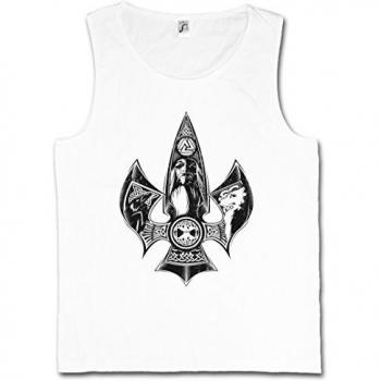 ODHIN III CAMISETA SIN MANGAS - mitología nórdica Odín Wotan Woden Hugin und Munin Ravens Odin Thor Mjölnir Loki Midgard Rune Walhalla Tamaños S - 5XL