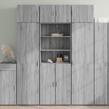 Aparador alto Sonoma gris 70x42,5x185 cm madera multicapa