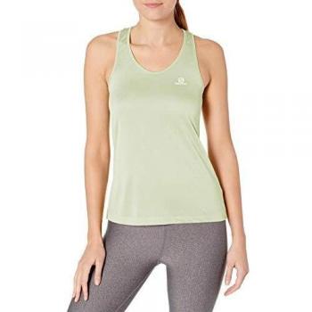SALOMON Agile Tank Camiseta De Tirantes, Mujer, Seacrest/White/Heather, XL