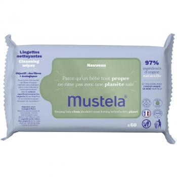 Mustela Cleansing Wipes for Normal Skin with Avocado - 60 Wipes